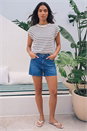 Ivory  Soft Touch Stripe Stretch Top, Image 2 of 4