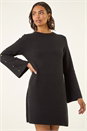 Black Buttoned Knit Dress, Image 2 of 5