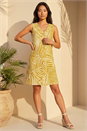 Ochre Petite Buttoned Shift Dress, Image 2 of 4