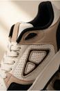 Black iKrush Black Cordelia Two Tone Panel Chunky Trainers, Image 3 of 5