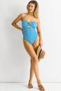 Blue Blue Twist Front Textured Swimsuit, Image 4 of 4