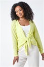 Lemon  Petite Waterfall Front Cotton Knit Cardigan, Image 1 of 5