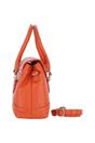 Orange Premium Leather Shoulder Bag with Detachable Crossbody Strap, Image 4 of 4