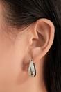 Silver Mia Gioielli Silver Chunky Huggie Hoops Statement Earrings, Image 2 of 3