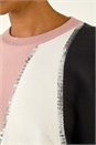 PINK Colour Block Sequin Knit Jumper, Image 5 of 5