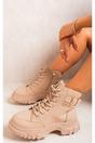 Beige 3694 Beige Clarissa Chunky Lace Up Platform Ankle Boots, Image 3 of 8