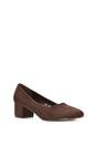 Brown 'Liberty' Low Block Heel Court Shoes, Image 2 of 6