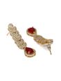 Gold AVANT-GARDE PARIS Gold Leaf Cascade Teardrop Statement Earrings, Image 2 of 2