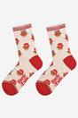 Red Highland Cow Christmas Bamboo Socks, Image 2 of 5