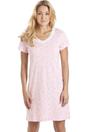 Pink Camille Lingerie Pink Ditsy Rose Floral Print Cotton Nightshirt, Image 1 of 5
