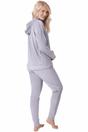 Grey Camille Lingerie Grey Supersoft Velour Loungewear Pyjama Set, Image 4 of 5