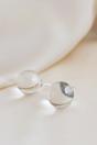 White Glass Ball Stud Earrings 12mm, Image 3 of 3