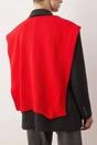 Red Knit Shawl Style Sweater Layer, Image 2 of 2