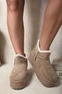 Khaki iKrush Khaki Debra Fur-lined Platform Ankle Boots, Image 2 of 5