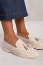 Beige 'Azalea' Slip On Loafer With Tassel Detailing, Image 4 of 4