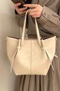 Beige Structured Handbag With Shoulder Strap, Image 5 of 5