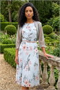 Silver 3/4 Sleeve Ruched Hem Chiffon Bolero, Image 2 of 4