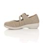 Beige AJVANI Beige Flat Comfort Mary Jane Shoes, Image 3 of 6