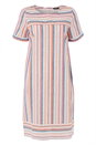 Multi Coloured Striped Linen Blend Tunic Dress, Image 5 of 5