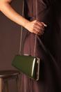 Green Lark Asymmetric Metallic Clutch Bag, Image 7 of 7