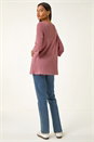 PINK Crochet Knit Tunic Stretch Top, Image 3 of 5