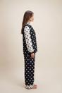 Black The Night Store Black Polka Dot Viscose Pyjama Trouser Set, Image 2 of 4