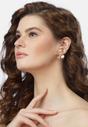 Beige Floral Stud Earrings, Image 4 of 5