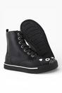 Black Kitty Faux Leather Combat Sneaker Boots, Image 5 of 8
