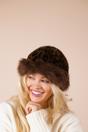 Brown Leopard Faux Fur Hat, Image 1 of 2