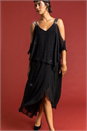 Black Diamante Embellished Chiffon Dress, Image 5 of 5