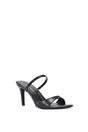 Black 'Kay' Slip On Stiletto Heel Mules With Open Toe, Image 2 of 6