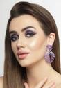 Lilac AVANT-GARDE PARIS Lilac Green Palm Leaf Dangle Earrings, Image 4 of 5