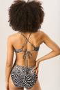 Black Mono Swirl Bikini Top, Image 2 of 4