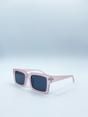 Pink Square Frame Sunglasses in Matte Pink with Black Lenses, Image 4 of 6