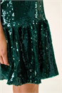 Forest  Sequin Bow Back Dress, Image 5 of 5