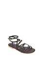 Brown XY LONDON Brown Flat Gladiator Strappy Sandals With Open Toe, Image 2 of 6
