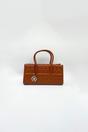 Brown Faux Leather Luxe Quilted Crossbody Bag, Image 2 of 5