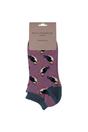 Mauve Bamboo Breathable Trainer Socks, Image 2 of 5