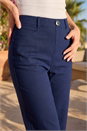 Navy  Cropped Stretch Culotte, Image 4 of 4