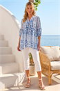 Blue Spot Print Tunic Top, Image 2 of 4
