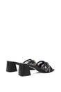Black 'Senara' Backless Block Heel Sandals With Crystals and Mesh, Image 4 of 6