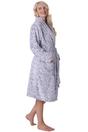 Grey Supersoft Printed Bathrobe, Image 4 of 5