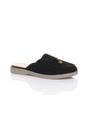 Black AJVANI Black Flat Slip On Open Back Loafers Mules, Image 1 of 4