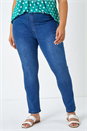 Blue Curve Stretch Denim Jegging, Image 4 of 5