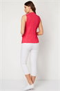 Pink Sleeveless Crinkle Blouse, Image 3 of 8