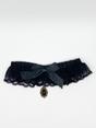 Brass SVNX Brass Lace Choker Necklace With Satin Bow, Image 2 of 2