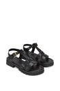 Black XY LONDON Black 'Maddison' Chunky Gladiator Sandals With Ankle Strap, Image 5 of 6