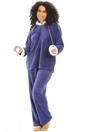 Navy Camille Lingerie Navy Supersoft Hooded Pyjama Set, Image 1 of 5