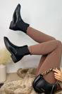 Black XY LONDON Black 'Nala' Chelsea Flatform Ankle Boots Pull On, Image 7 of 7