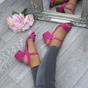 Fuchsia AJVANI Fuchsia Mid Block Heel Strappy Sandals, Image 5 of 6